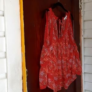 Rebecca Minkoff sz medium boho cold shoulder Deneuve blouse lined